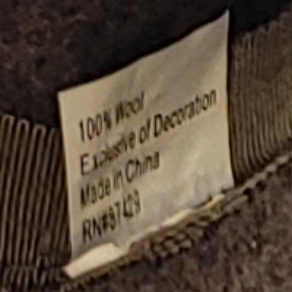 Women's hat 100% Wool color: Gray - Picture 8 of 8